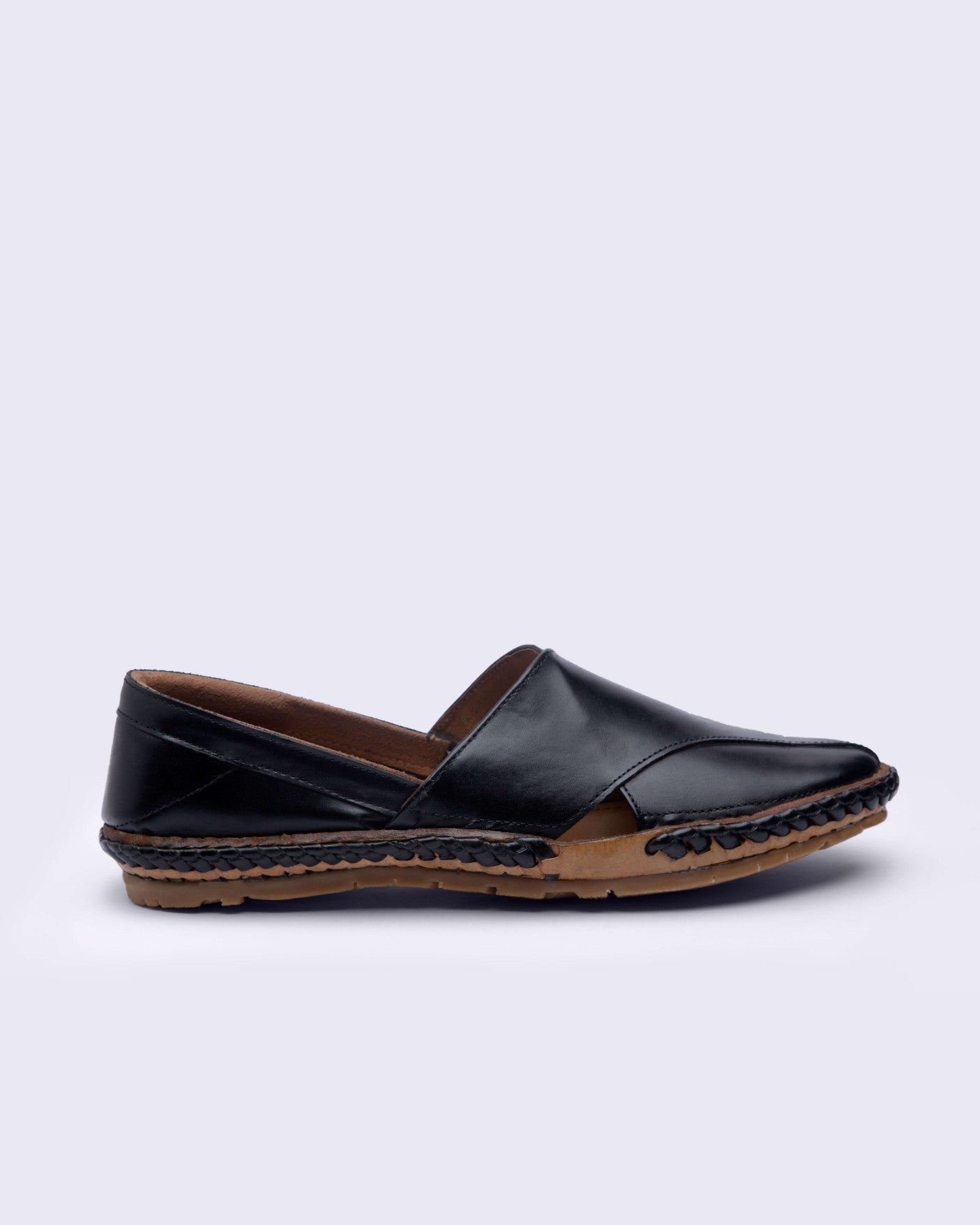 August leather loafers Black