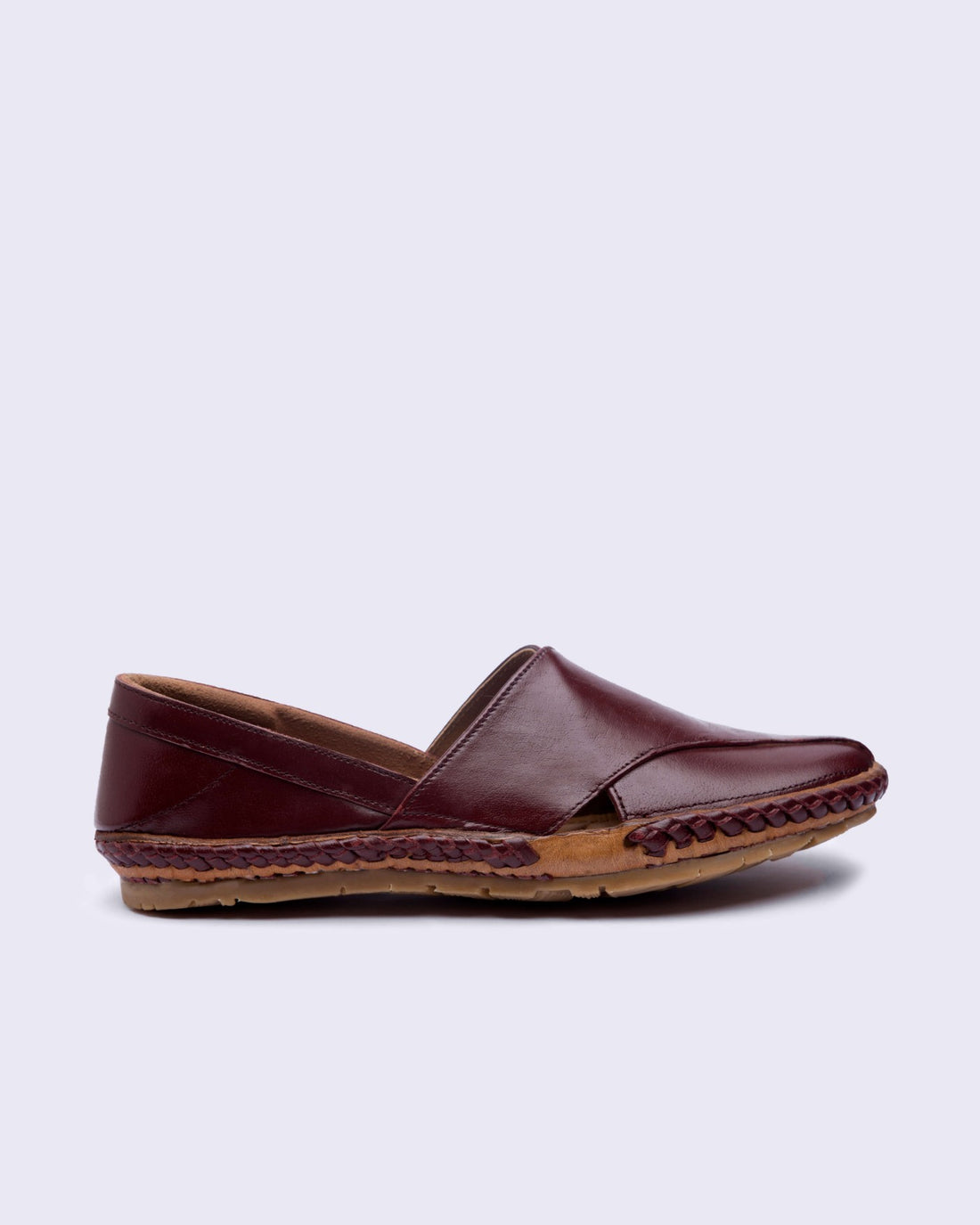 August leather loafers Maroon