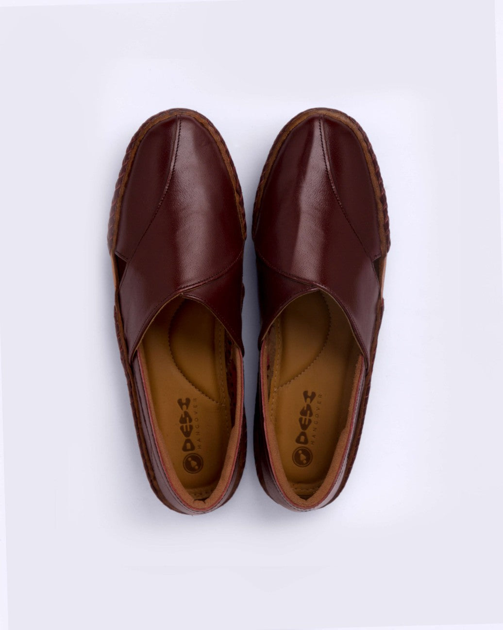 August leather loafers Maroon